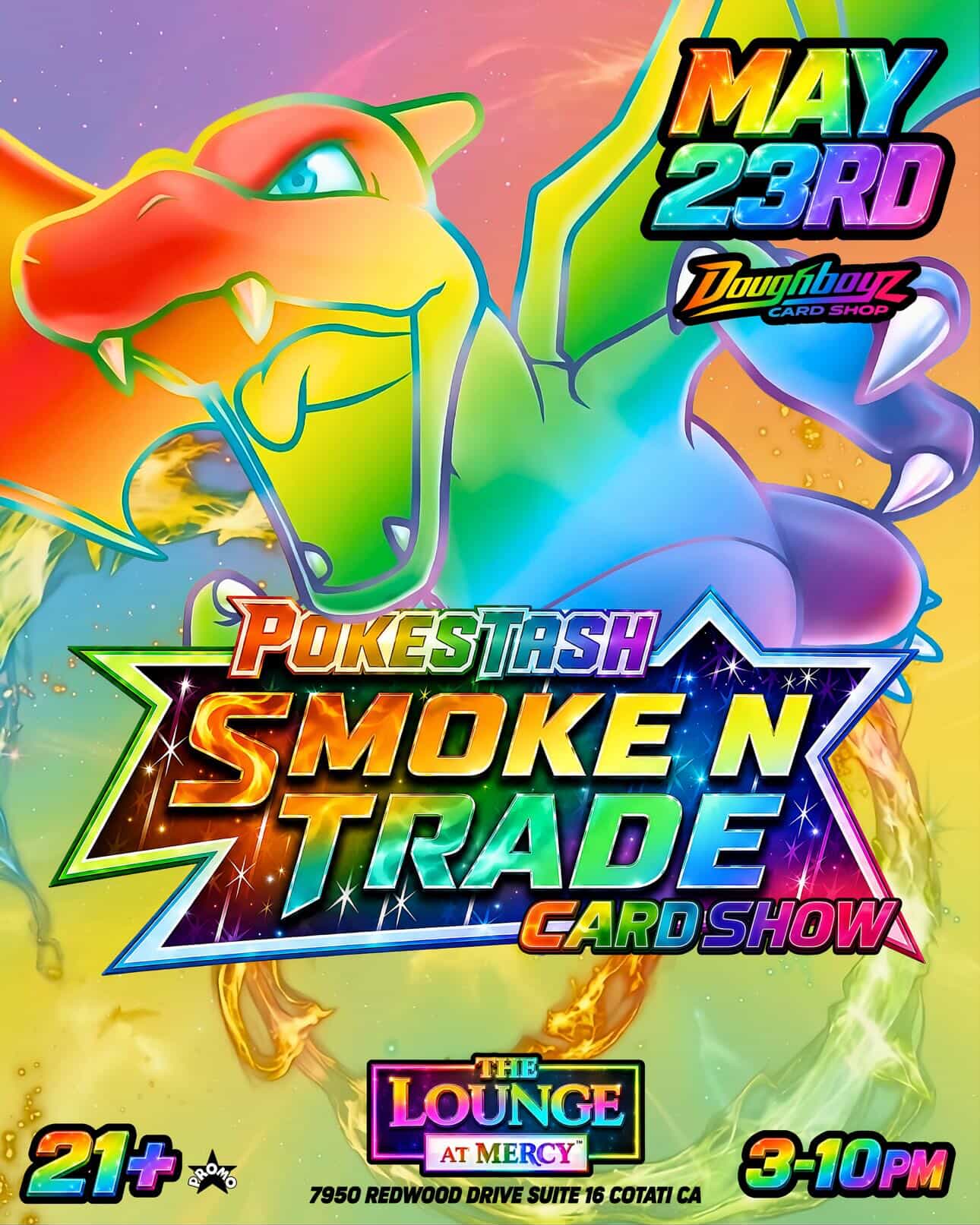 PokéStash Smoke N Trade Card Show flier (1 of 2)