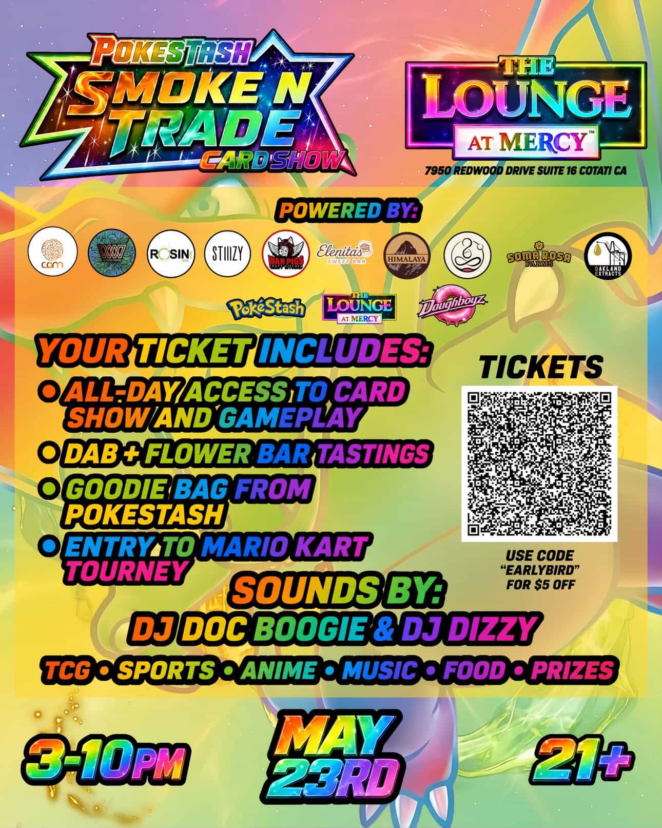 PokéStash Smoke N Trade Card Show flier (2 of 2)