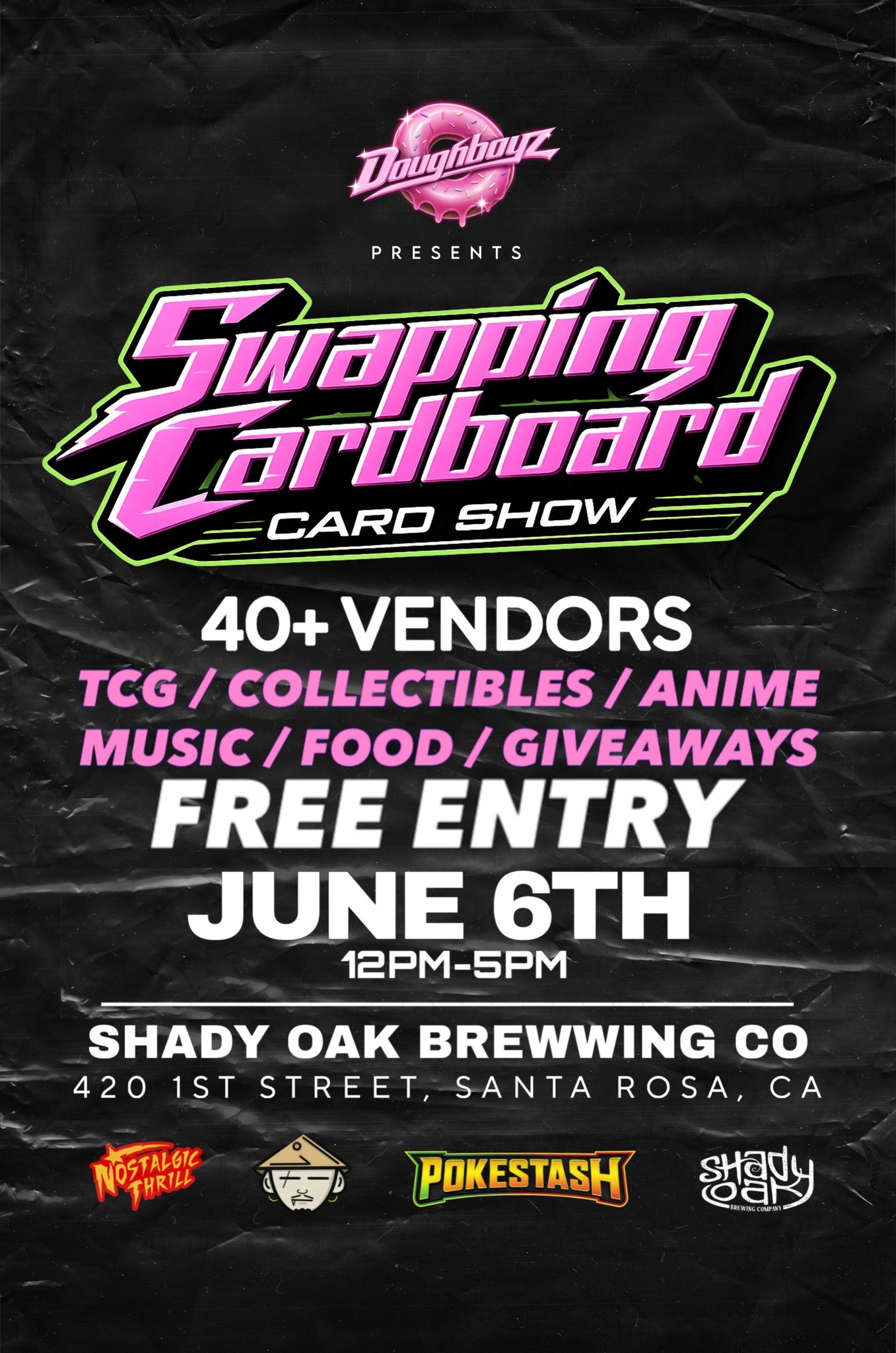 Swapping Cardboard Card Show flier