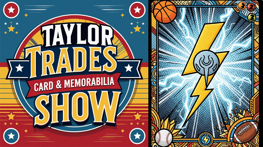 Taylor Trades Card & Memorabilia Show flier